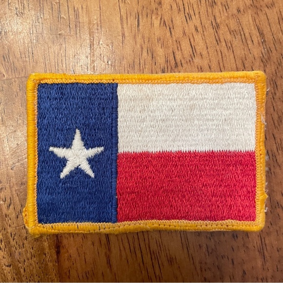 5 VTG Texas Flag Sew On Patches Appliqués 3.25”x2.25” Red White Blue 5:2 Gift - Picture 4 of 9